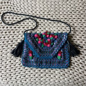 Colorful Embroidered Crossbody Bag